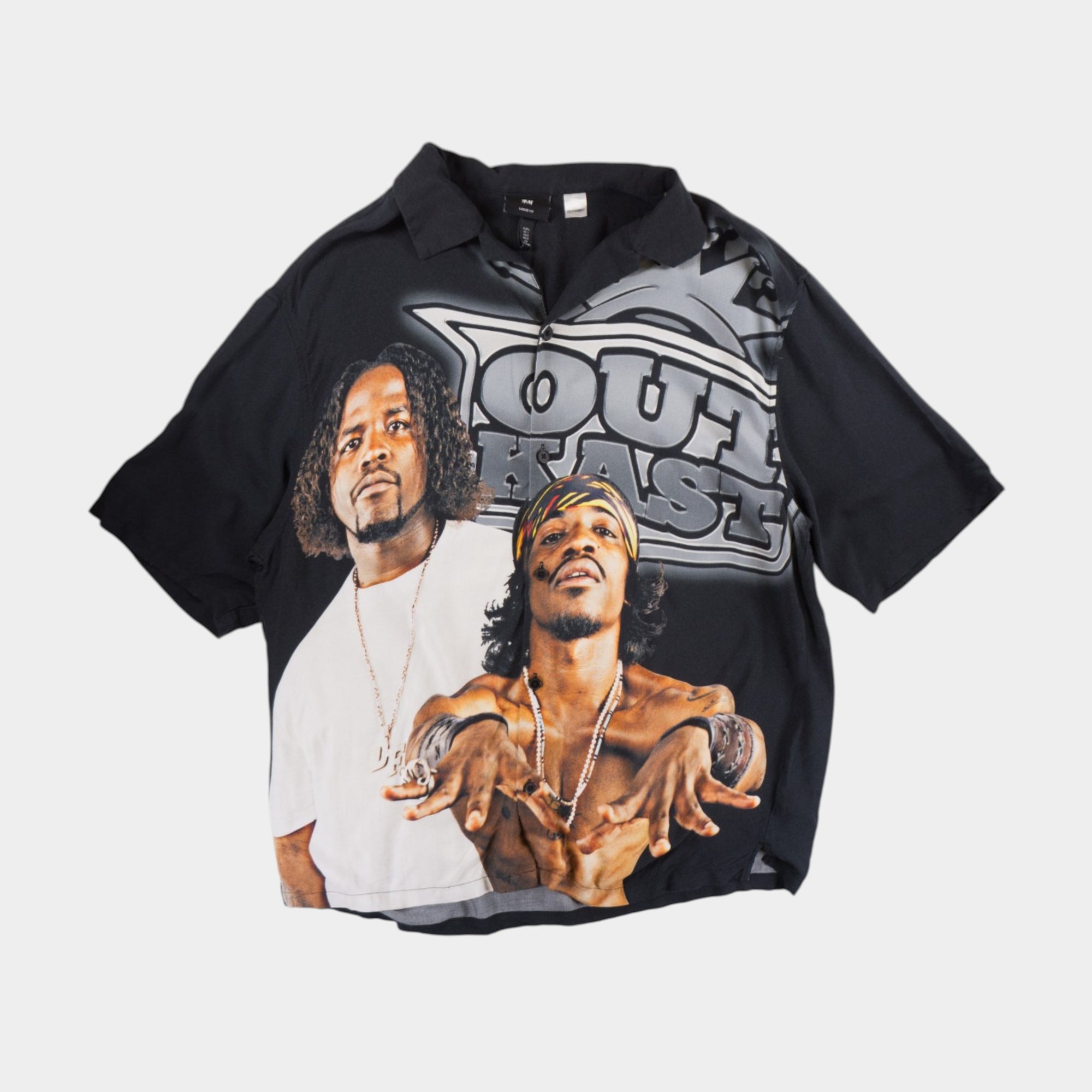H&M X Outkast Черна Риза с Графика