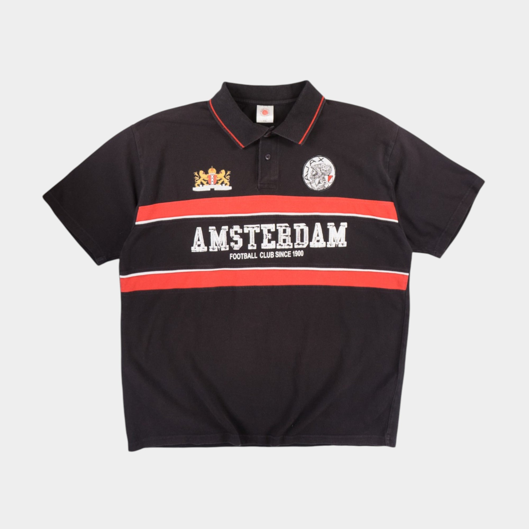 AJAX Черна Тениска с Яка
