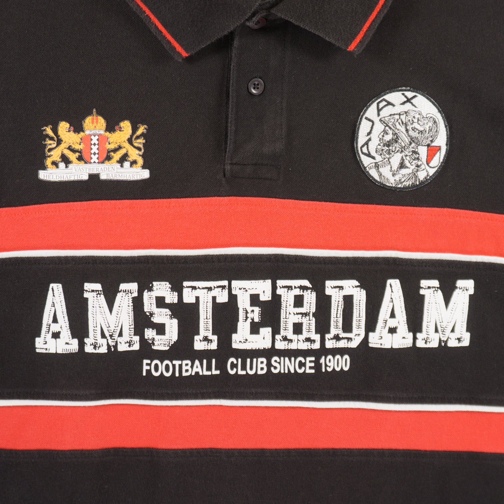 AJAX Черна Тениска с Яка