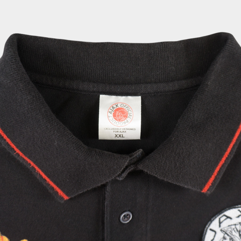 AJAX Черна Тениска с Яка