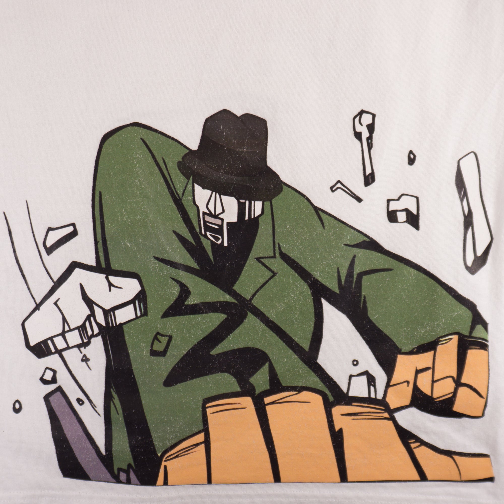 MF Doom Бяла Тениска с Графика