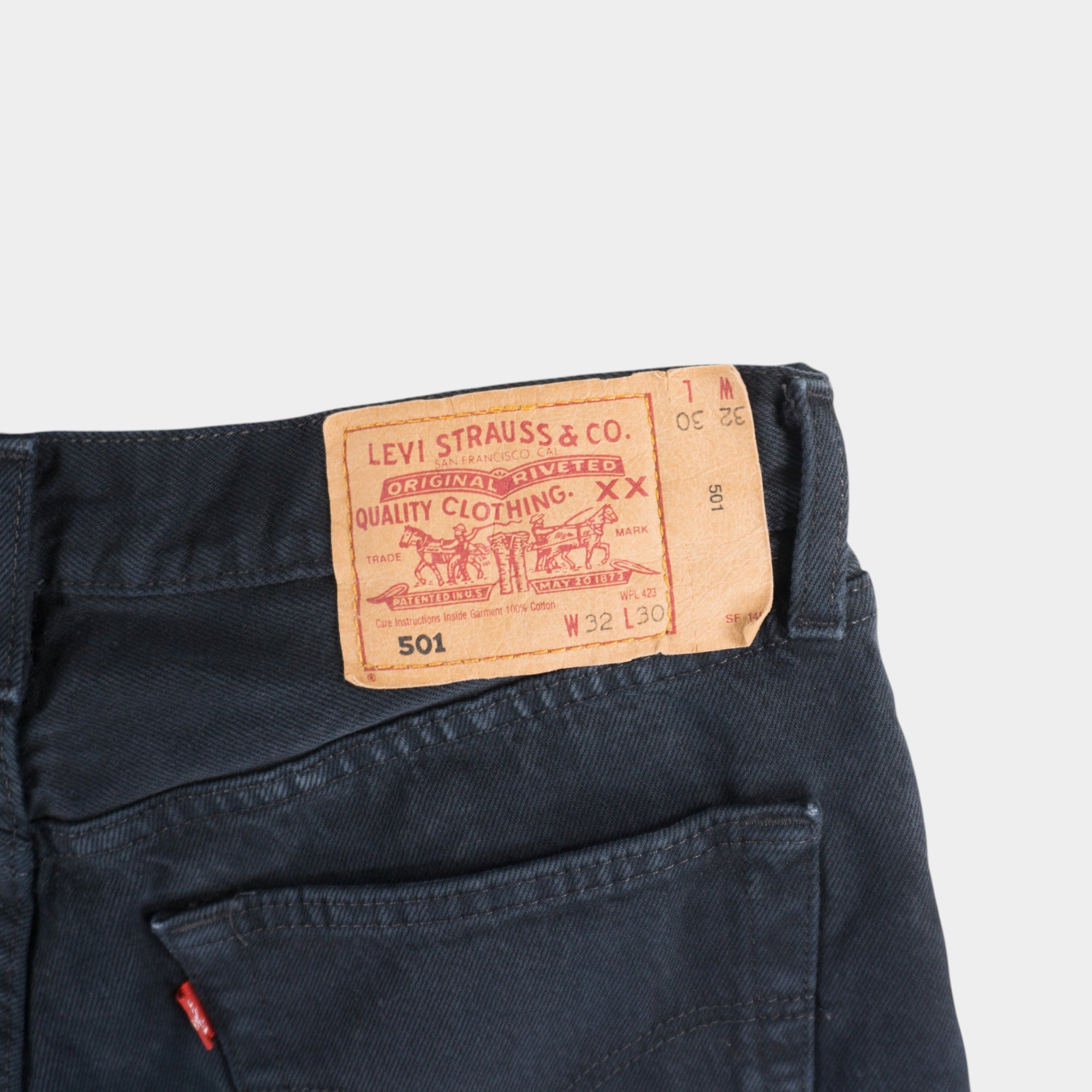 Levi's 501 Винтидж 2000те Черни Къси Дънки
