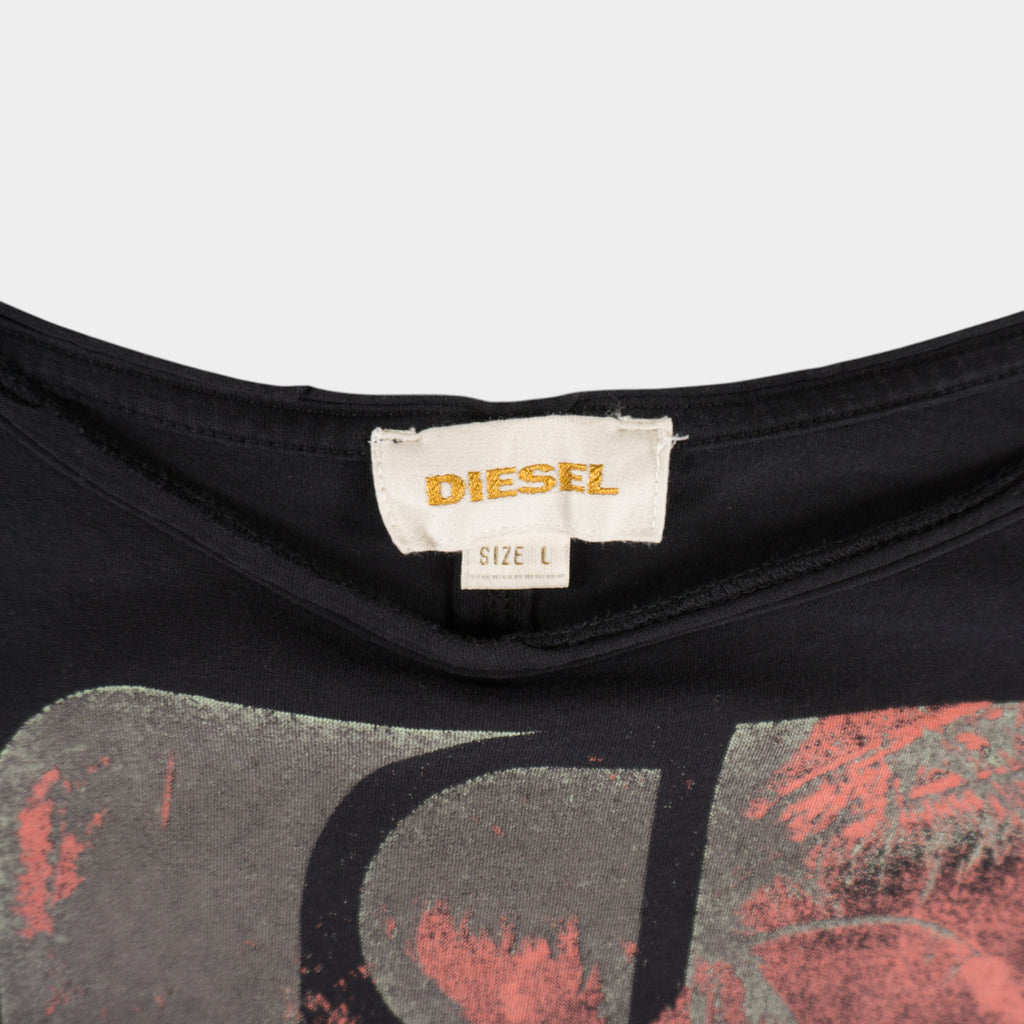 Diesel Черна Тениска с Графика