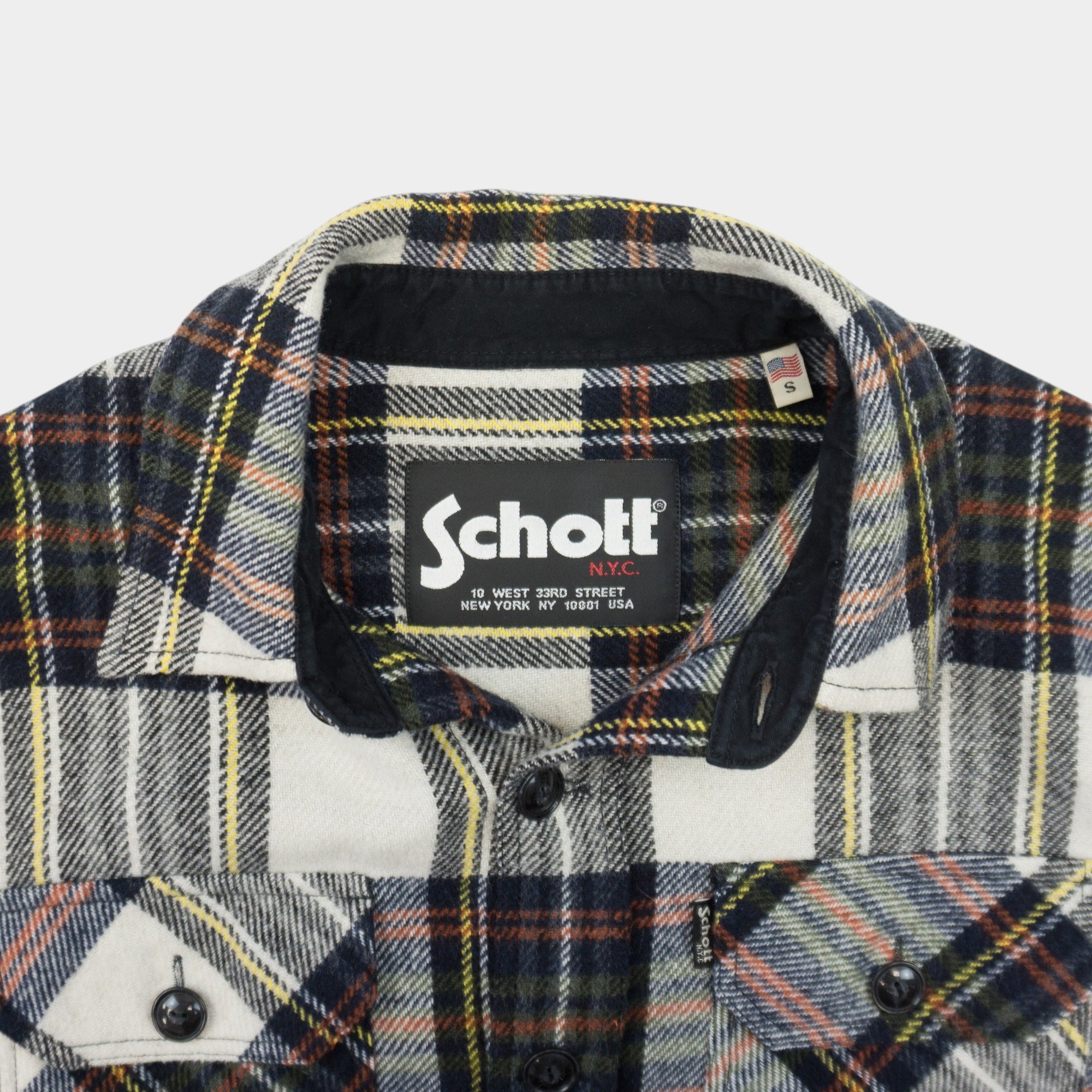 Schott USA Карирана Риза