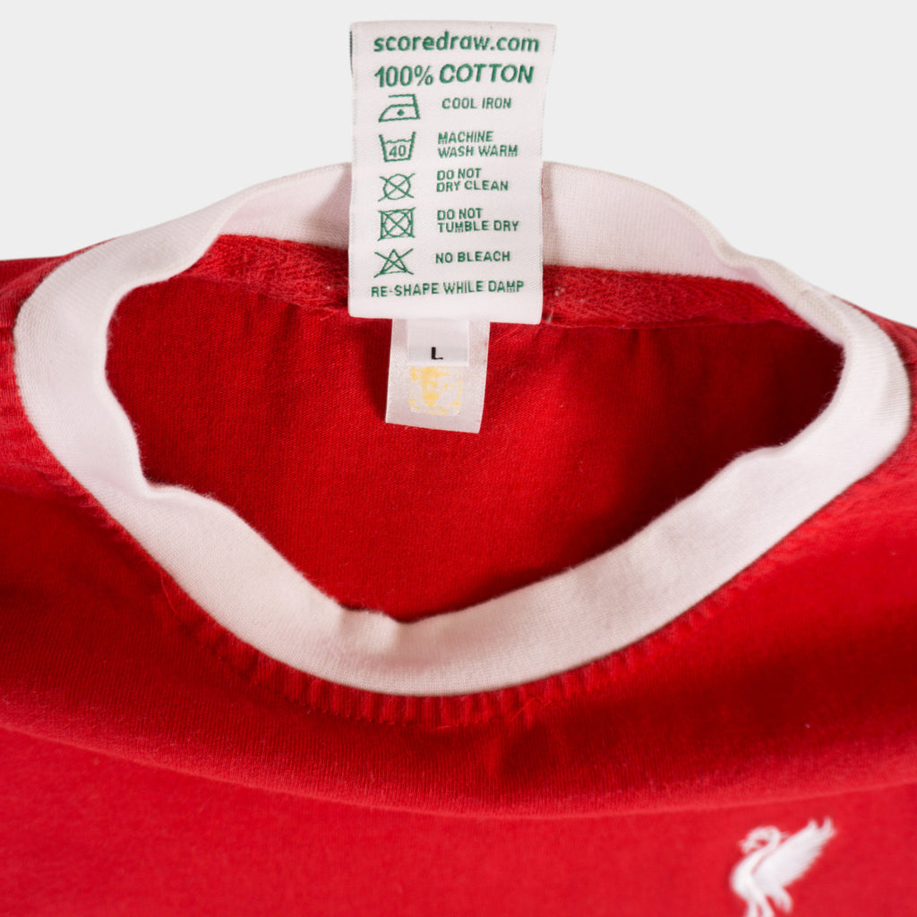 Score Draw Liverpool FC Винтидж 2000те Червена Тениска