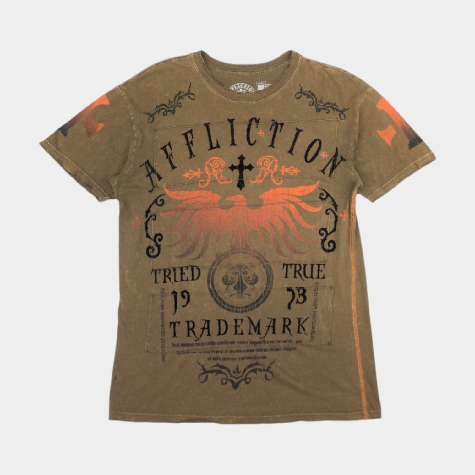 Affliction Y2K Distressed Тениска