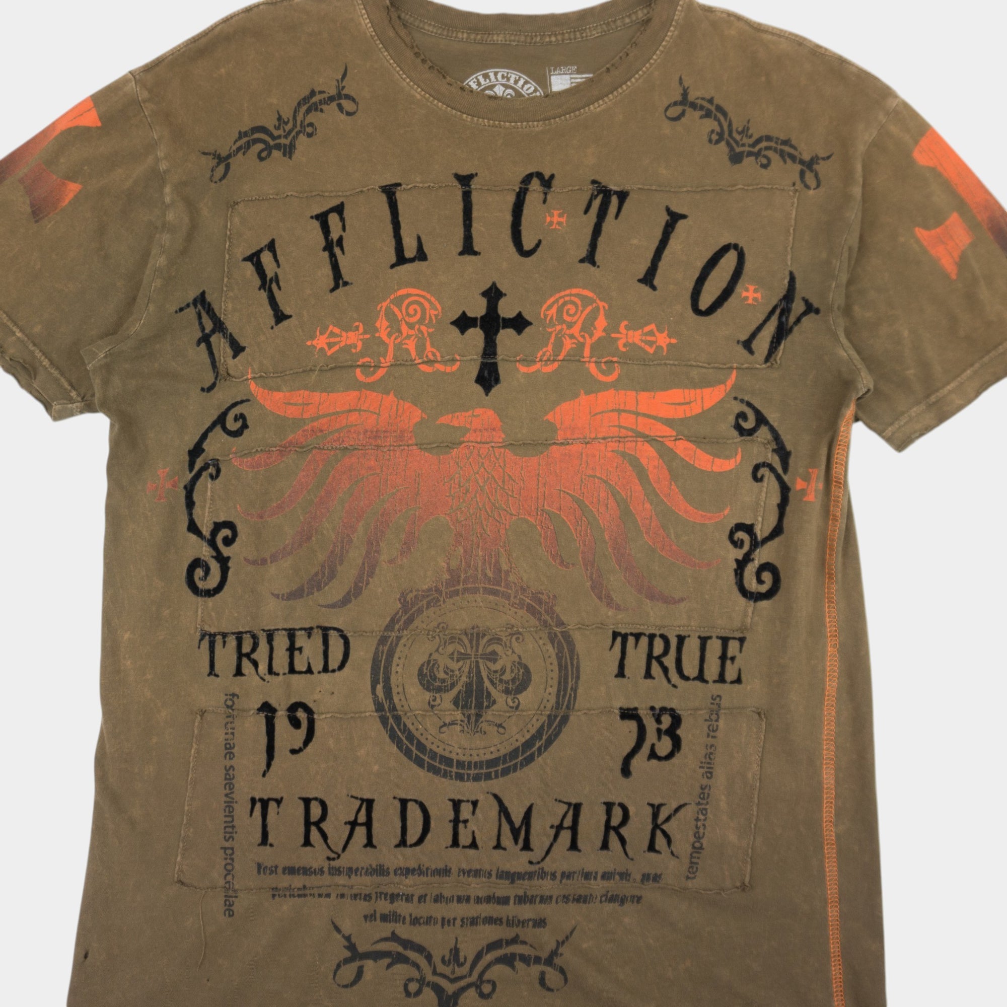 Affliction Y2K Distressed Тениска
