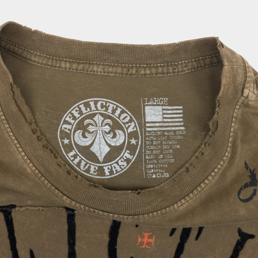 Affliction Y2K Distressed Тениска