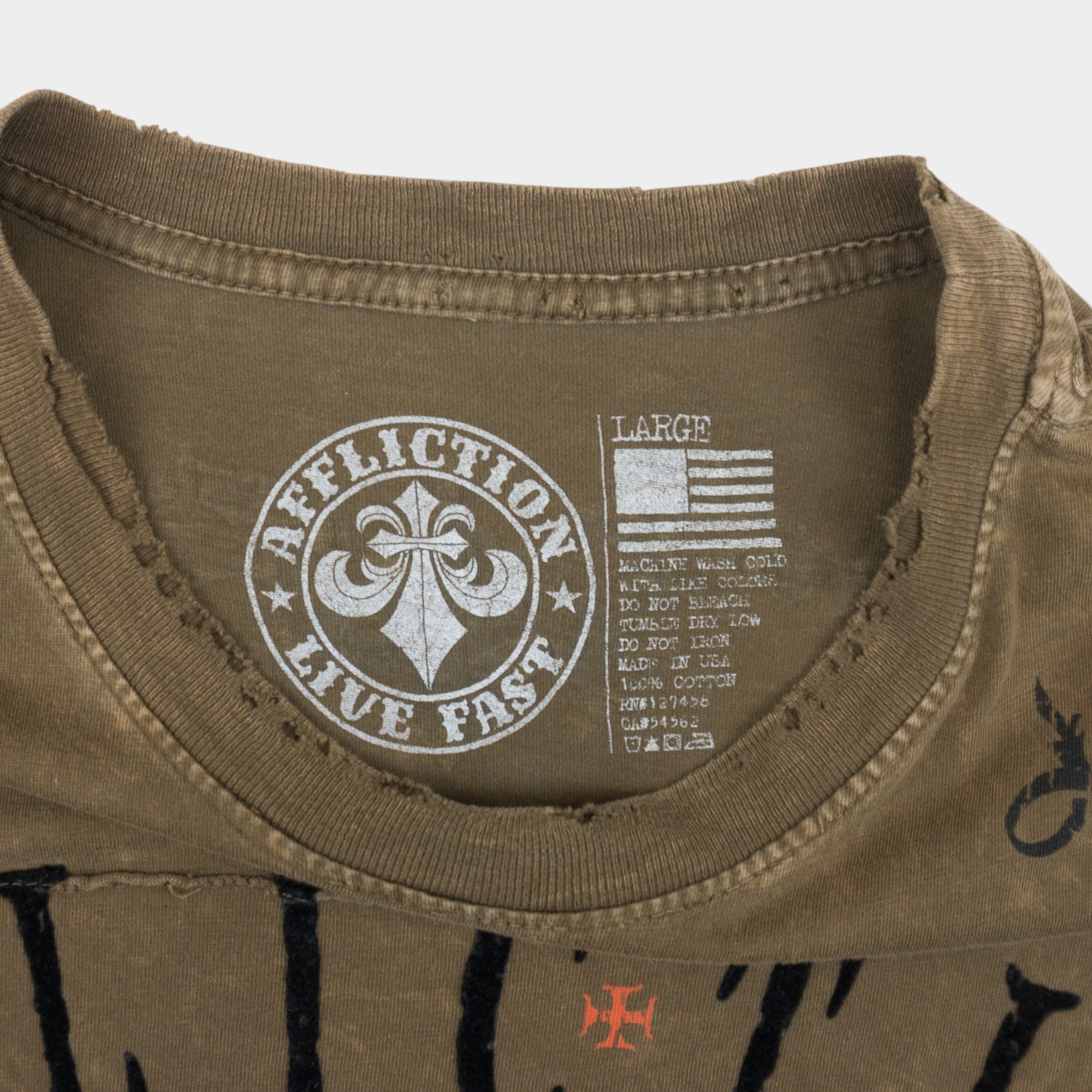Affliction Y2K Distressed Тениска