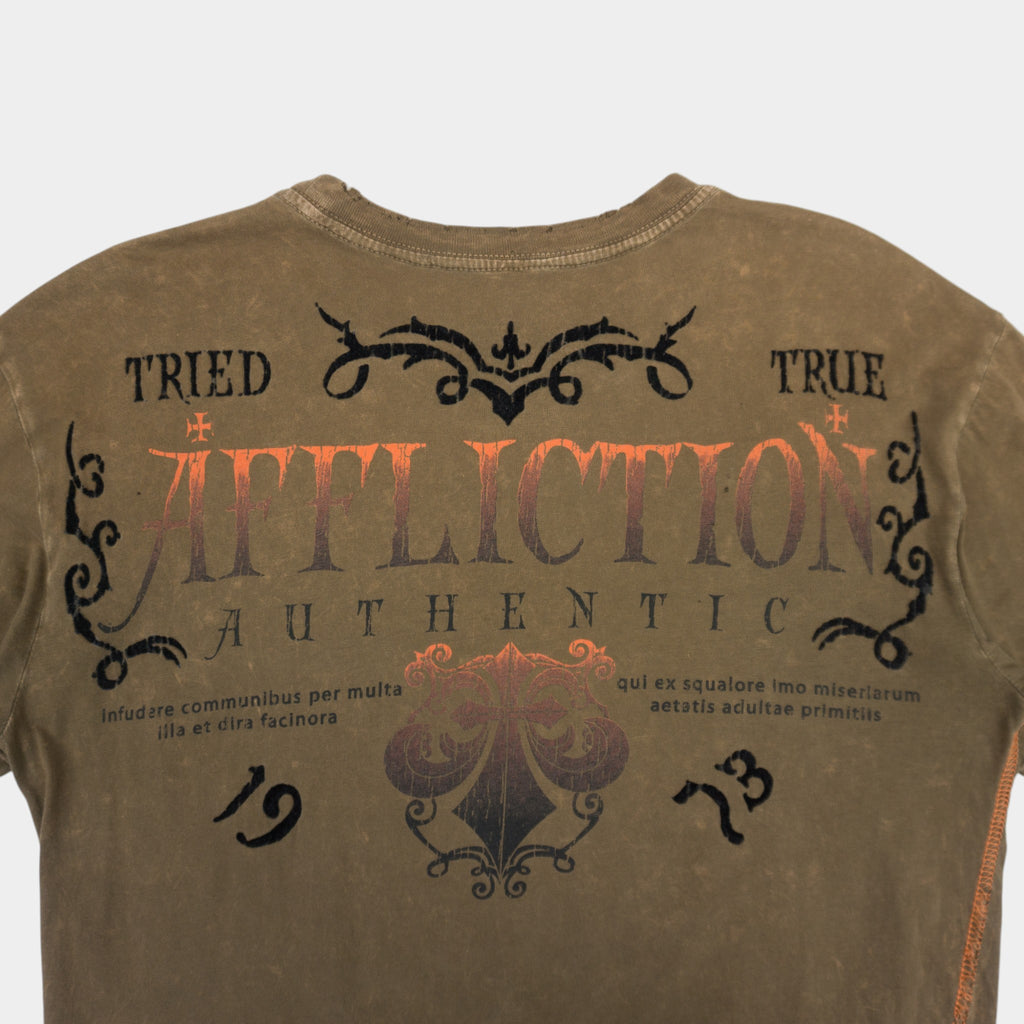 Affliction Y2K Distressed Тениска