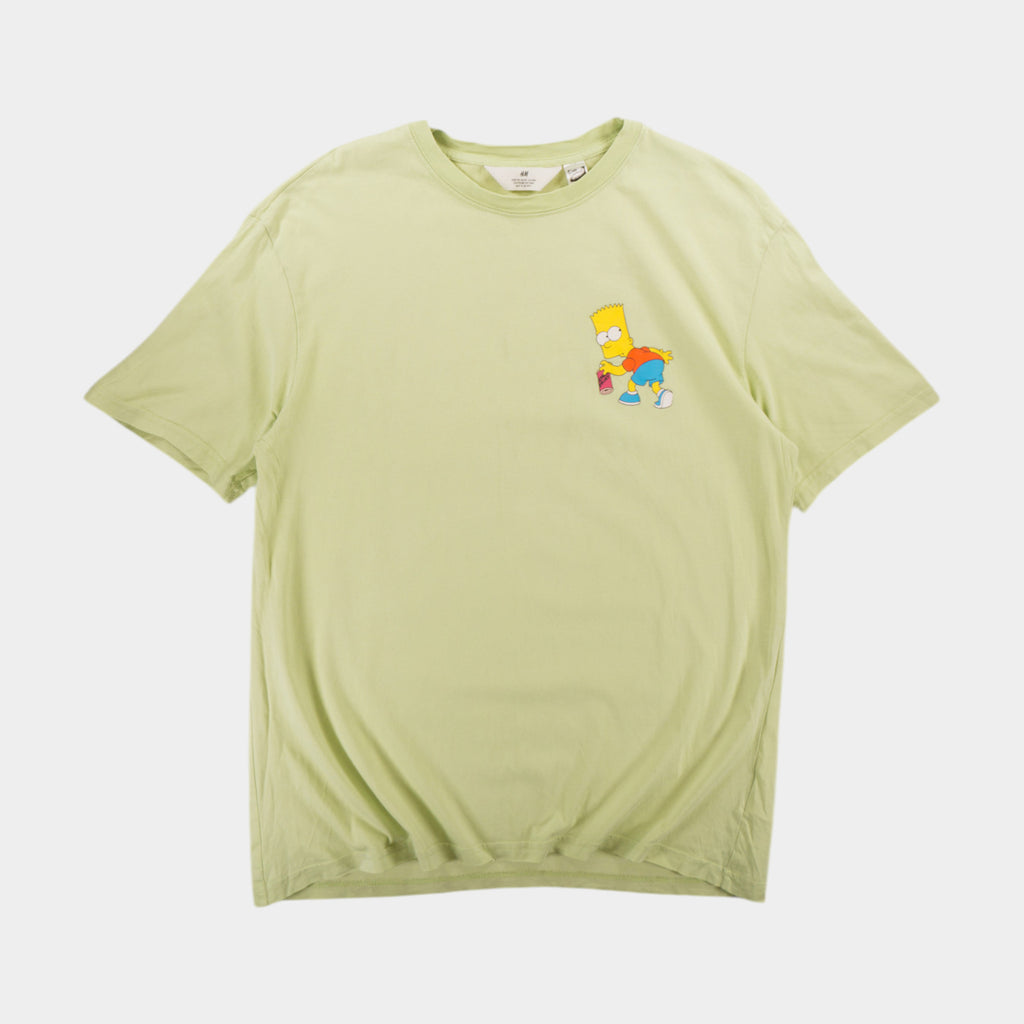 H&M x The Simpsons Зелена Тениска с Графика
