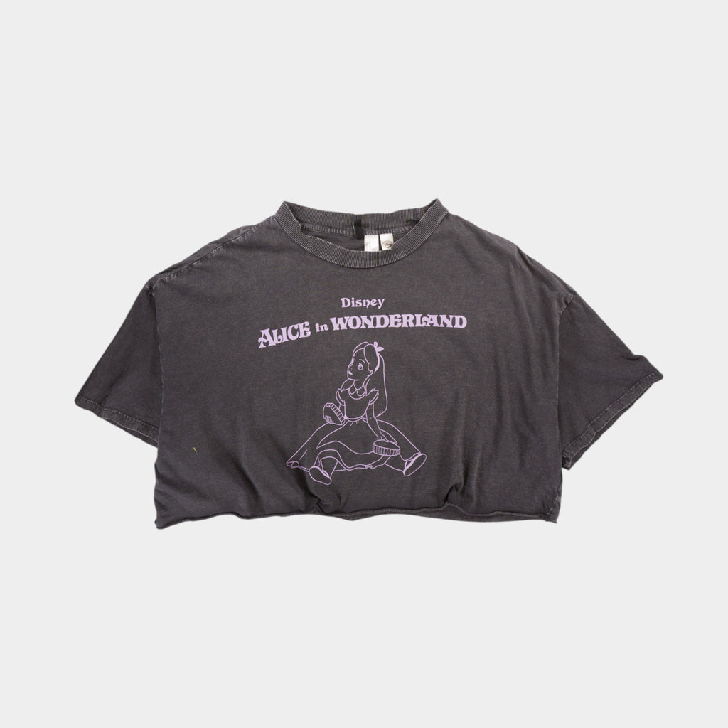H&M X Disney Alice in Wonderland Сива Тениска с Графика