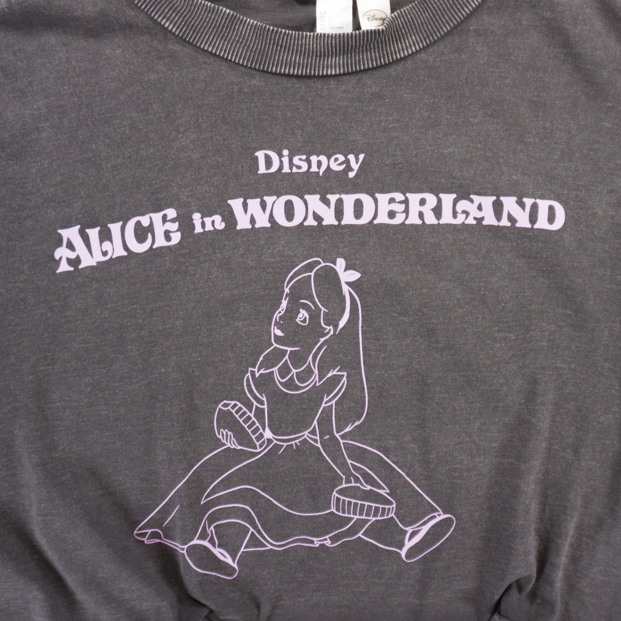 H&M X Disney Alice in Wonderland Сива Тениска с Графика