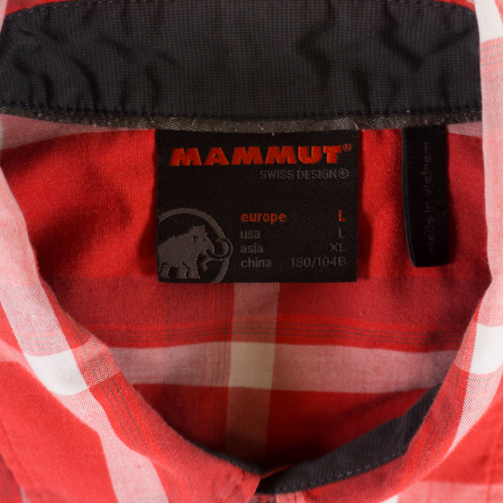 Mammut Червена Карирана Риза с Къс Ръкав