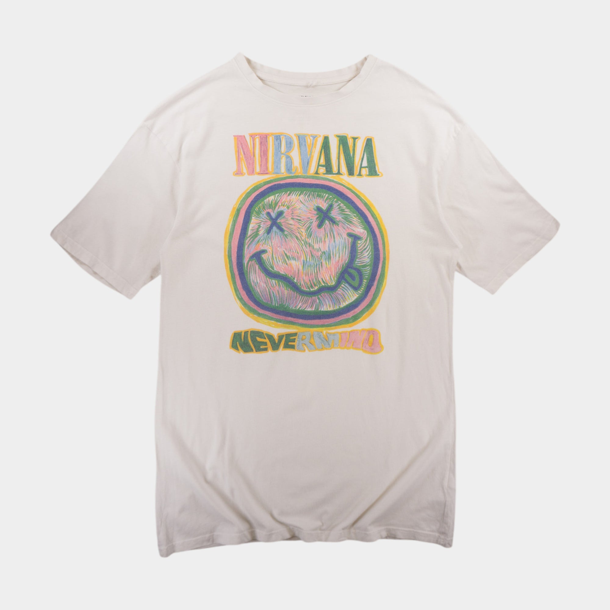 Nirvana Бяла Тениска с Графика