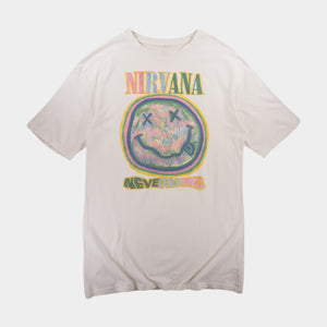 Nirvana Бяла Тениска с Графика