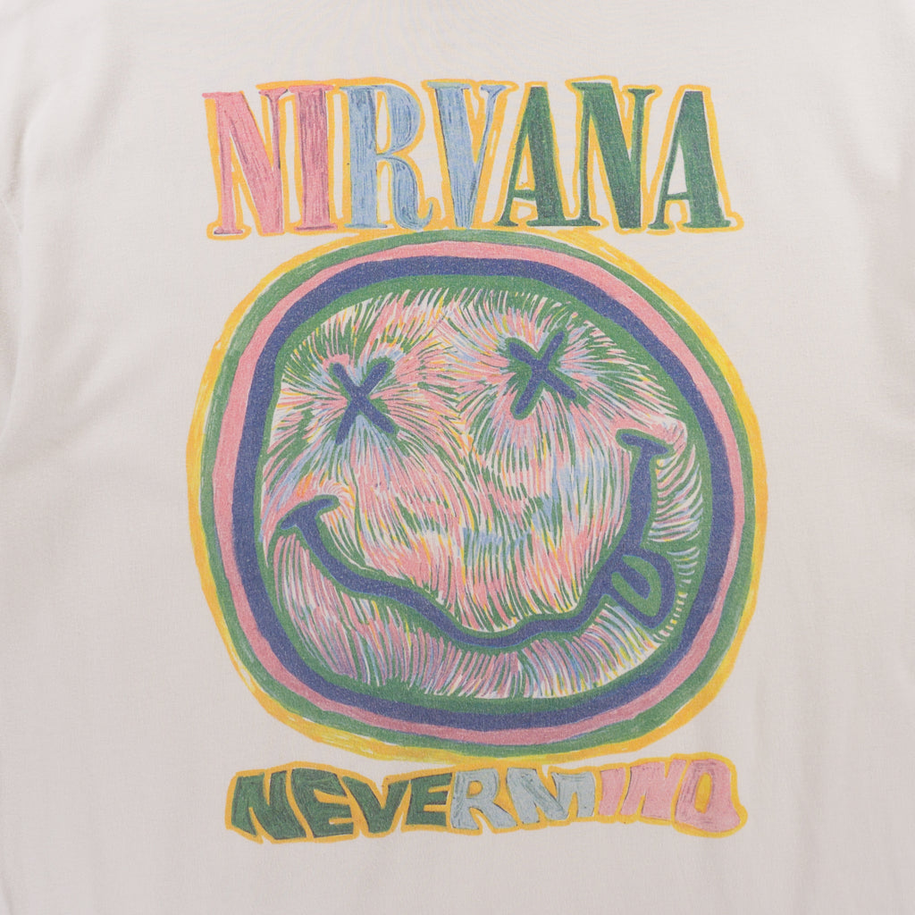 Nirvana Бяла Тениска с Графика