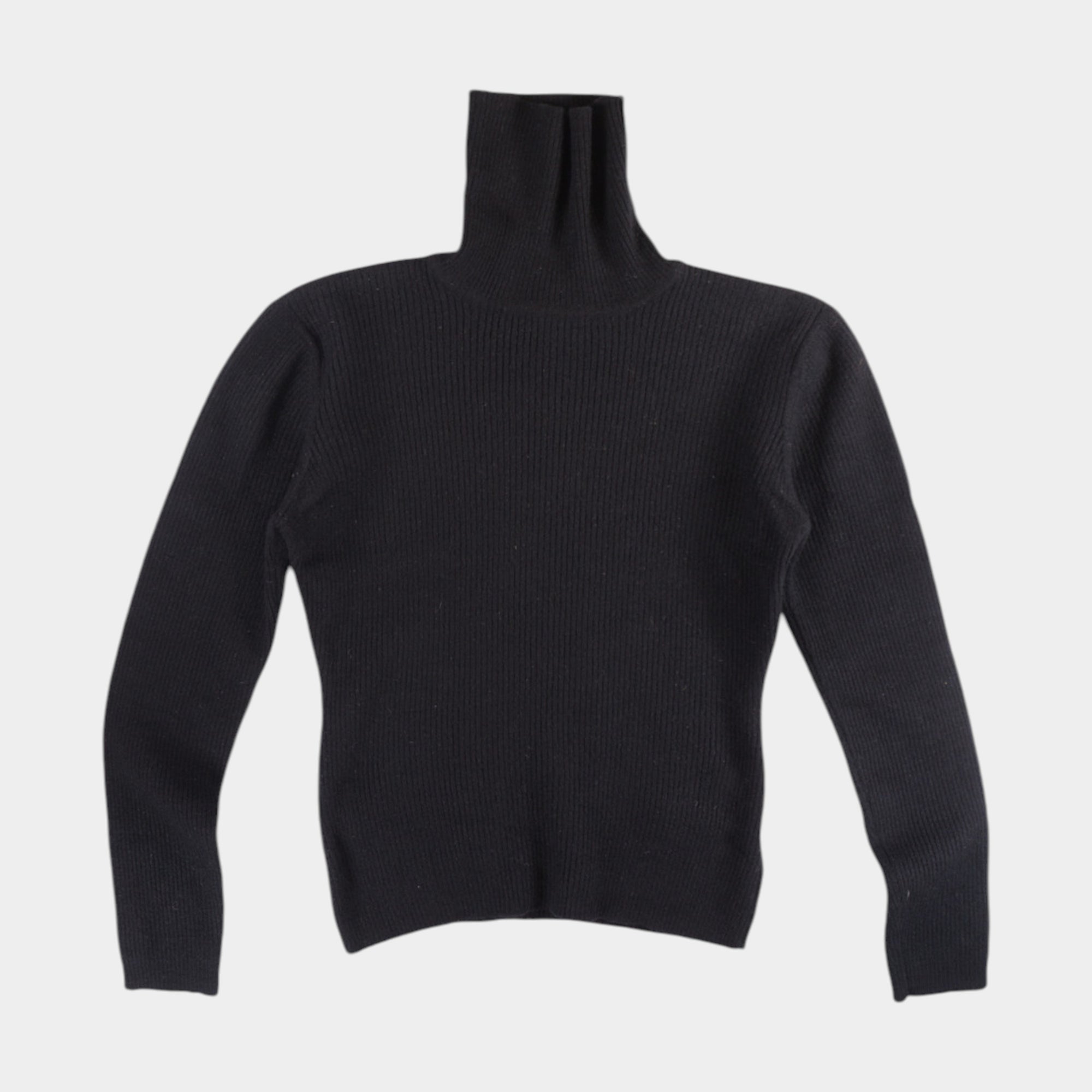 Les Essentiels Винтидж Черен Поло Пуловер