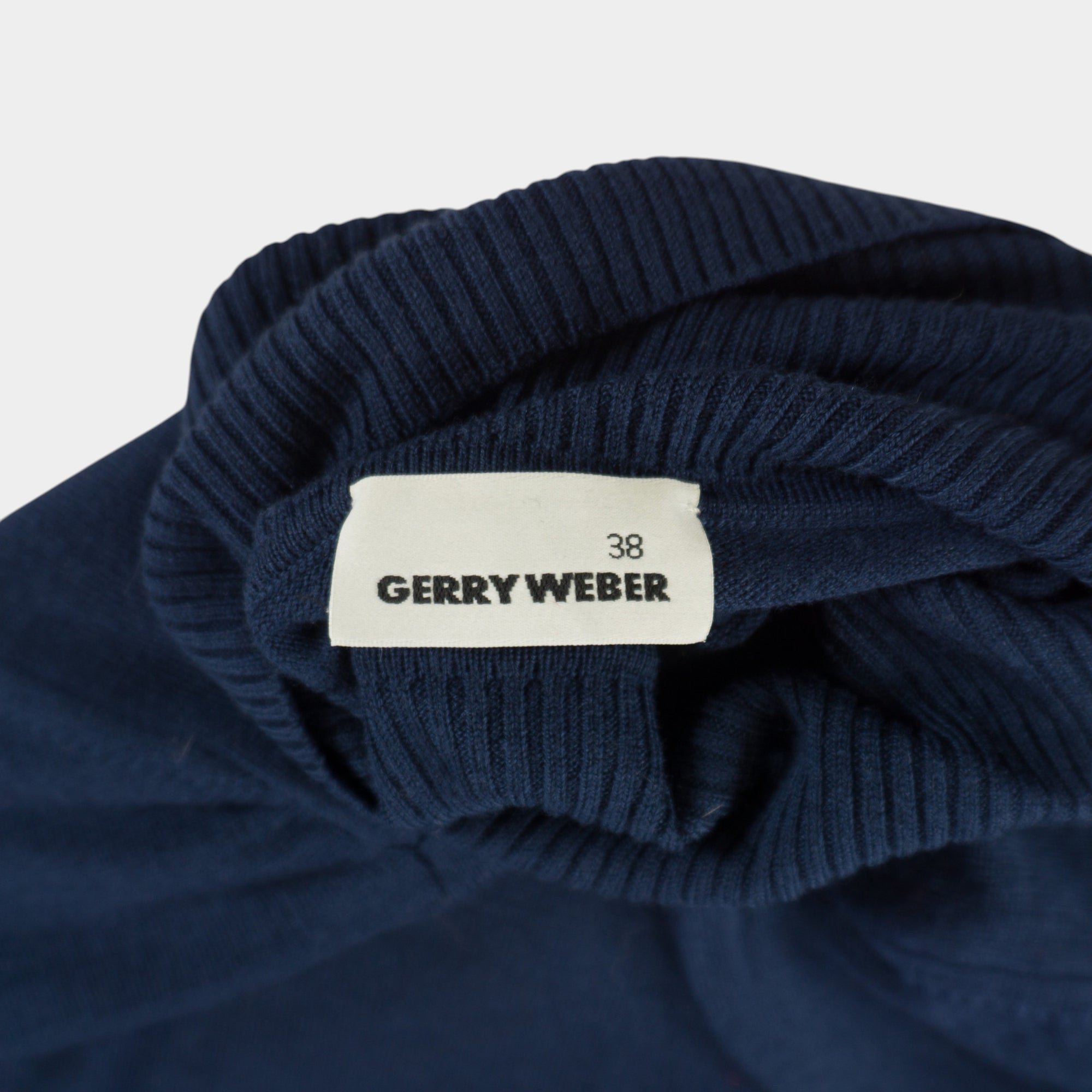 Gerry Weber Винтидж 2000те Син Вълнен Пуловер