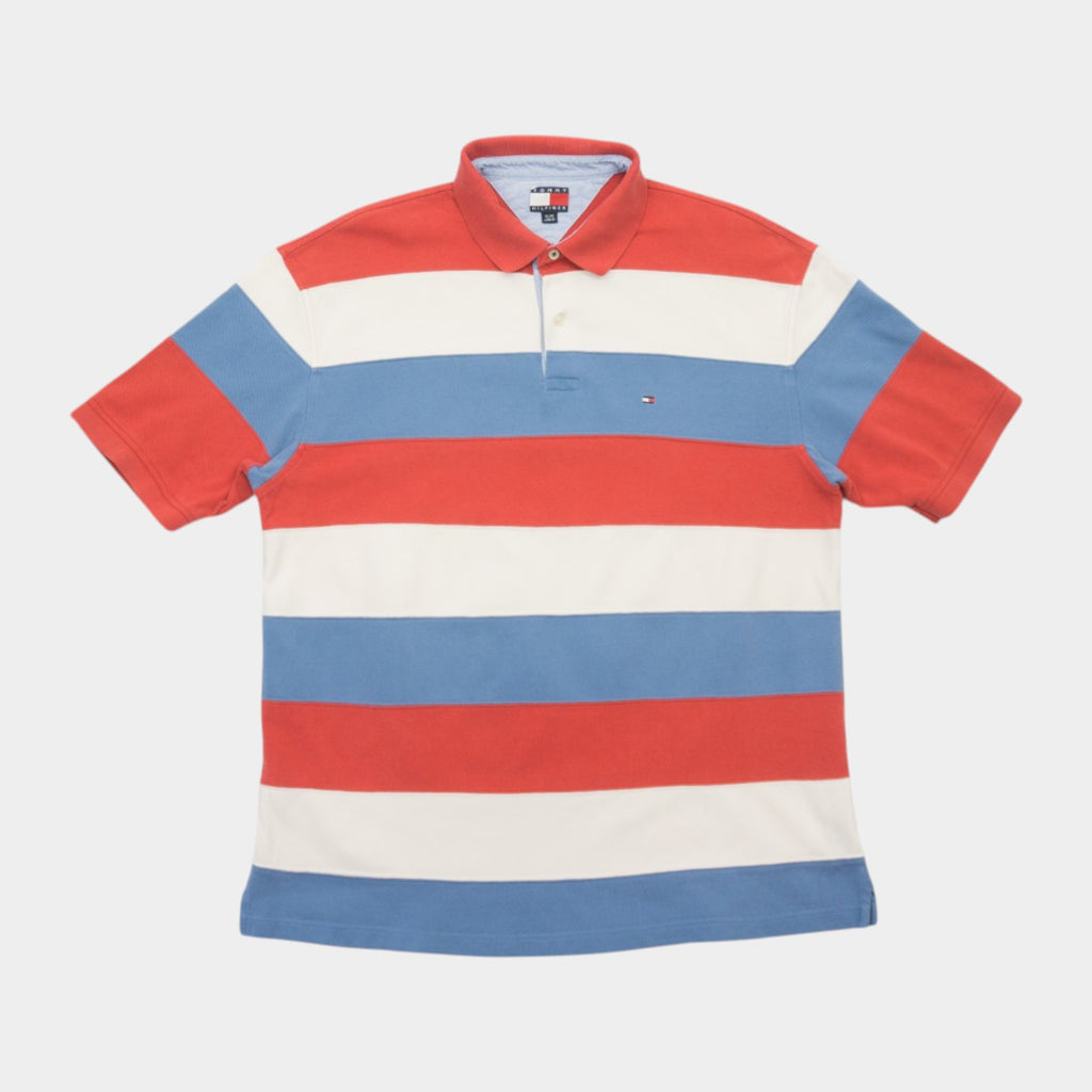 Tommy Hilfiger Vintage Раирана Тениска с Яка
