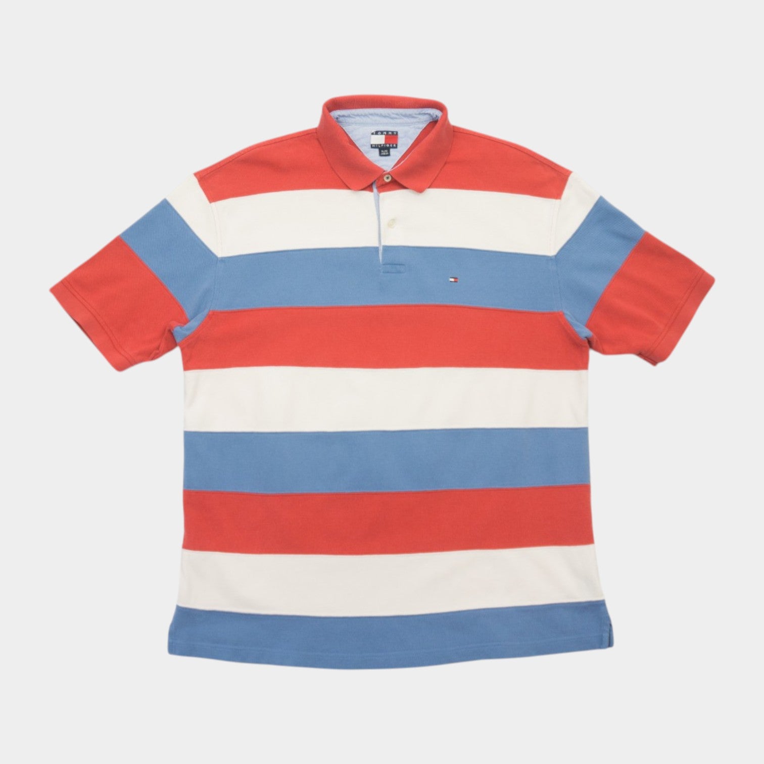 Tommy Hilfiger Vintage Раирана Тениска с Яка