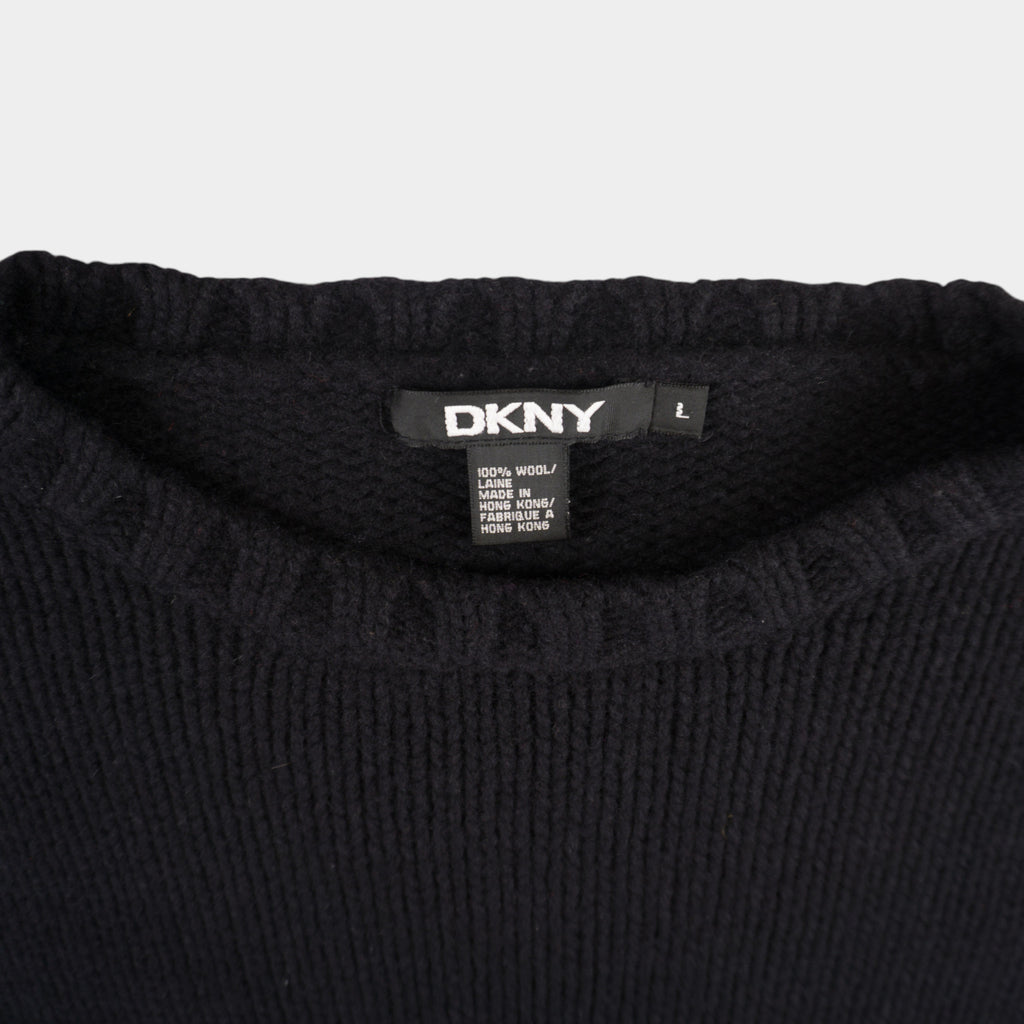 DKNY Черен Вълнен Пуловер