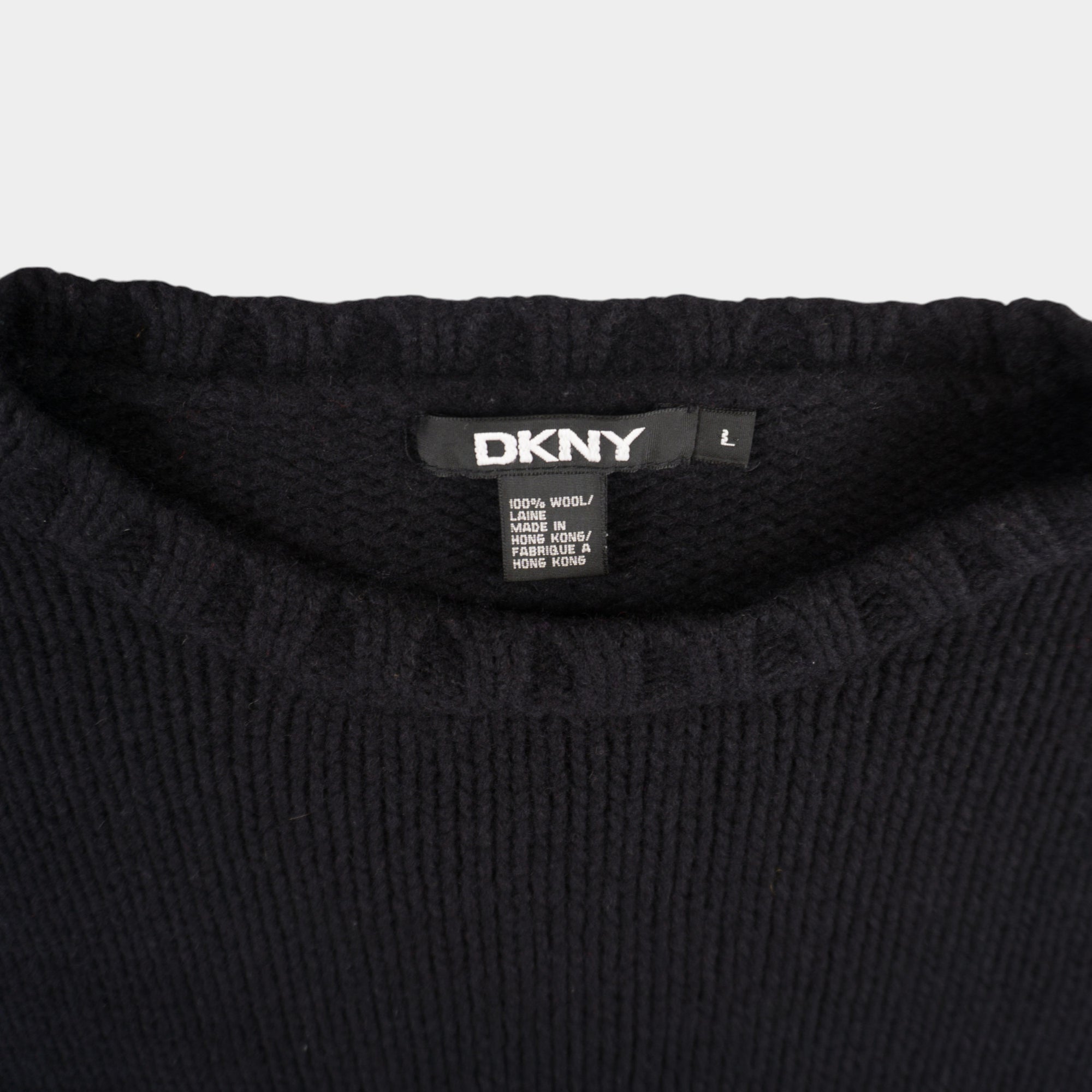 DKNY Черен Вълнен Пуловер