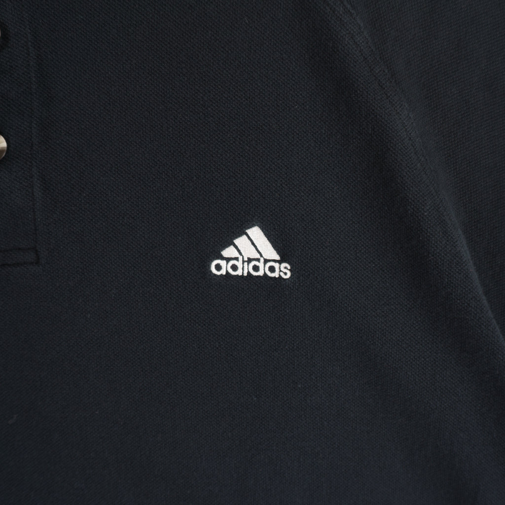 Adidas Винтидж 2000те Черна Тениска с Яка