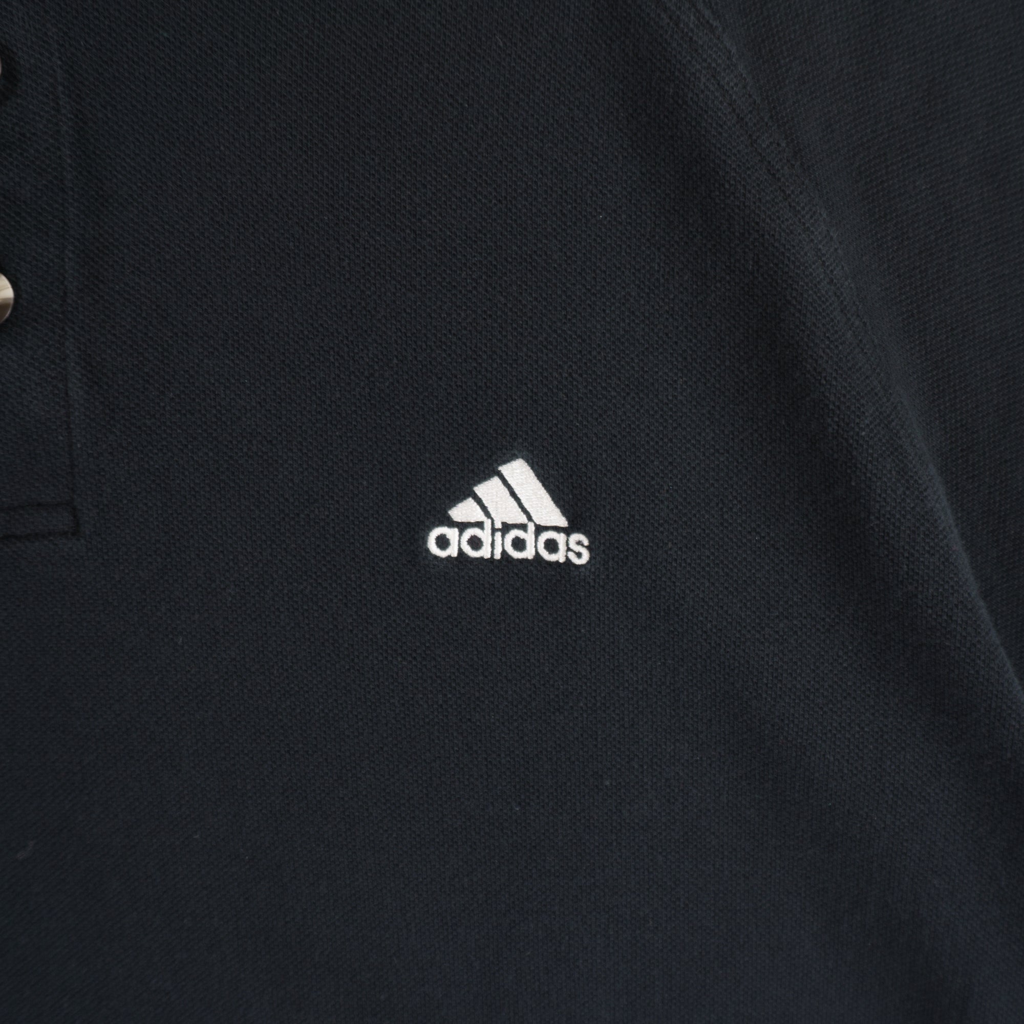 Adidas Винтидж 2000те Черна Тениска с Яка