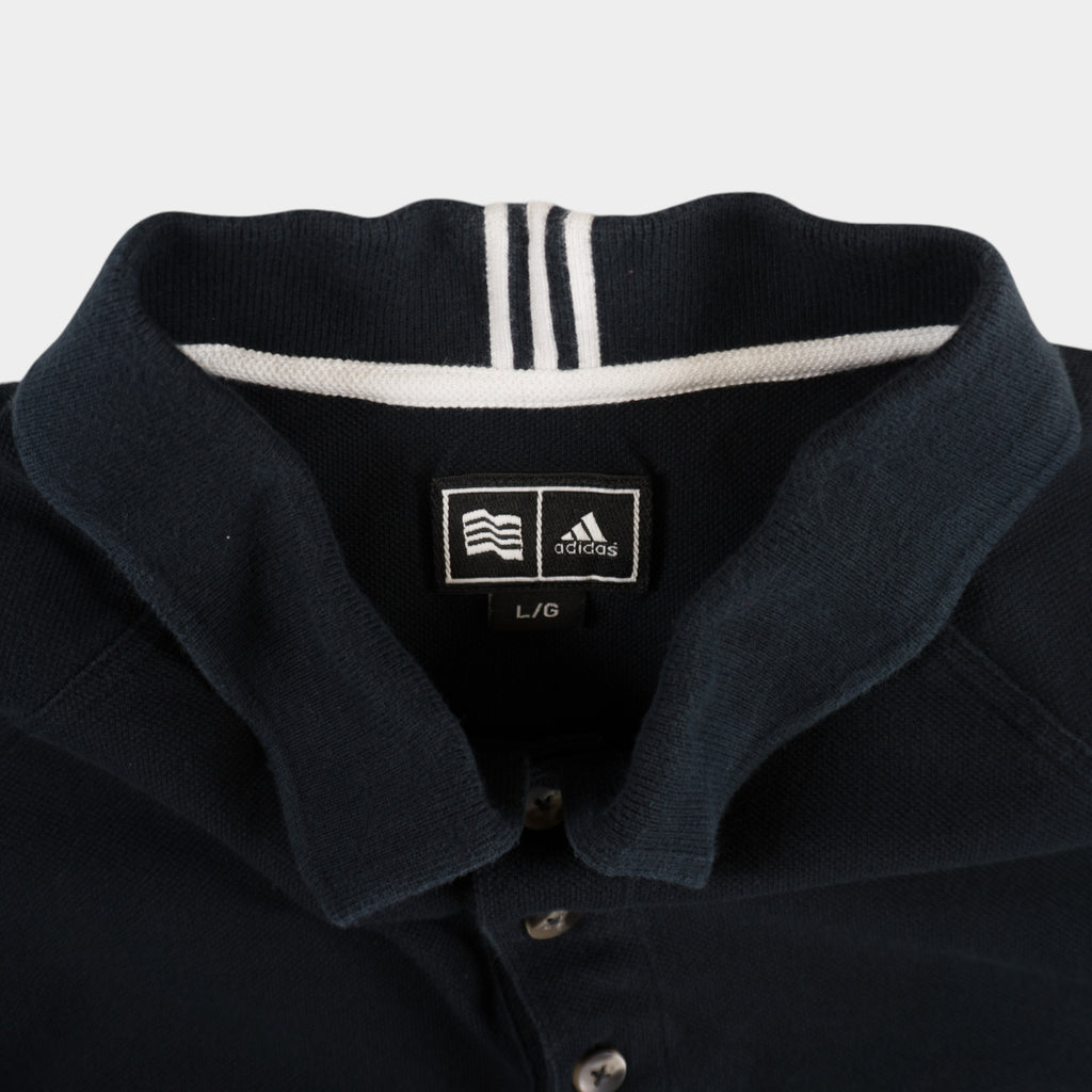 Adidas Винтидж 2000те Черна Тениска с Яка