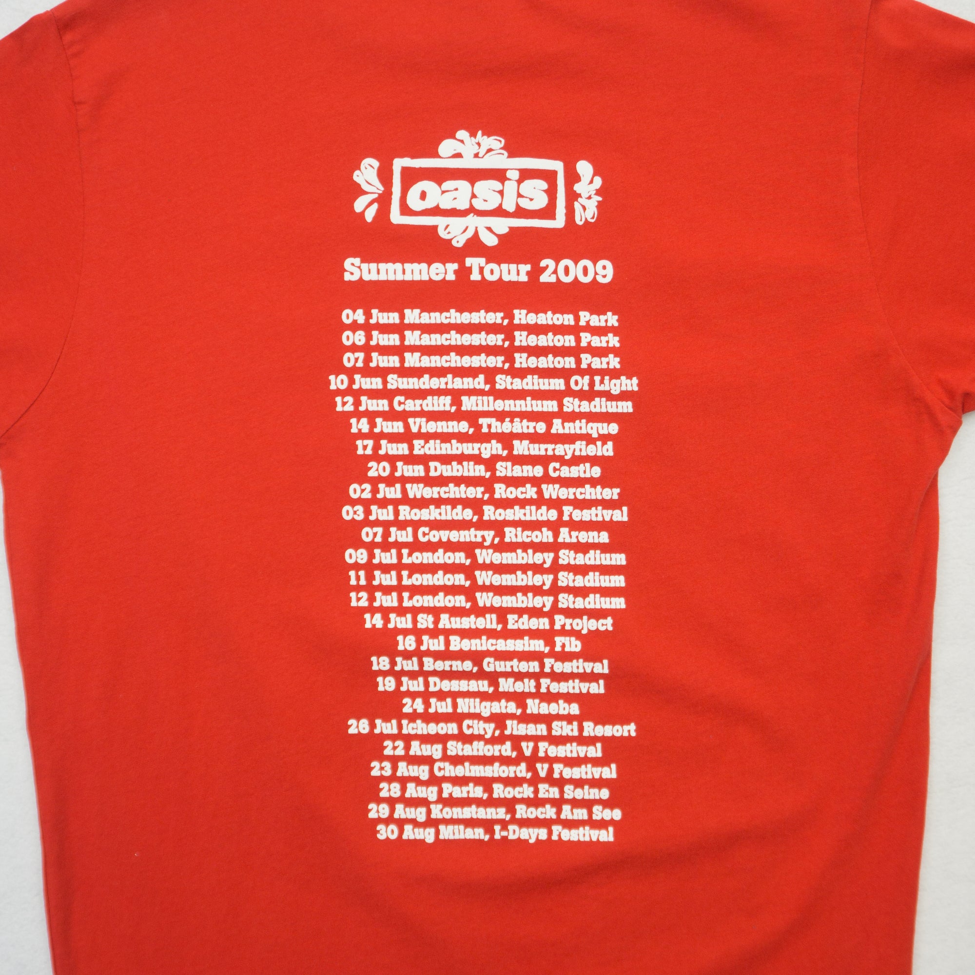 Oasis Summer Tour 2009 Тениска