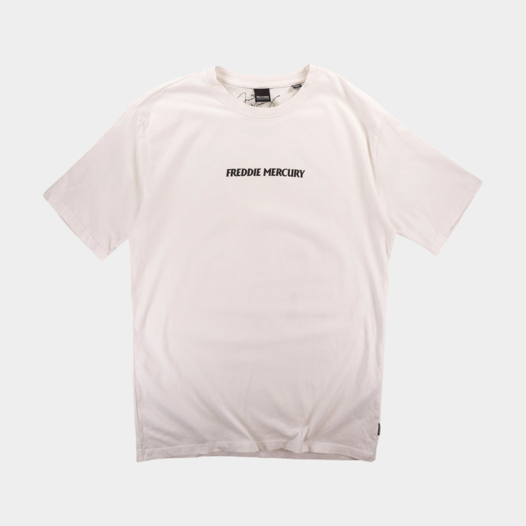 Only & Sons x Freddie Mercury Бяла Тениска с Графика