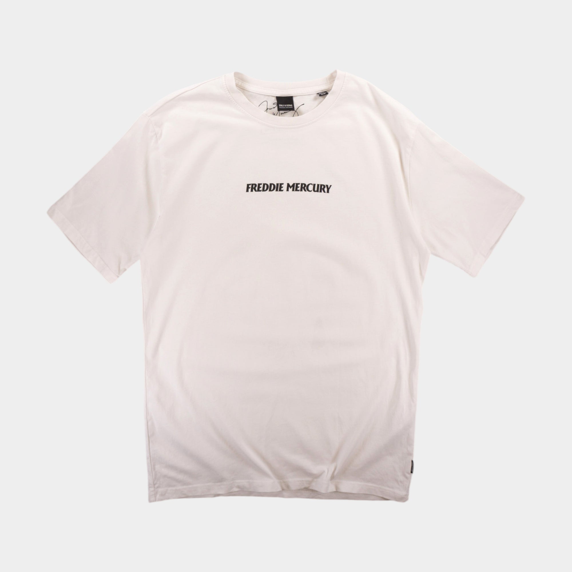 Only & Sons x Freddie Mercury Бяла Тениска с Графика
