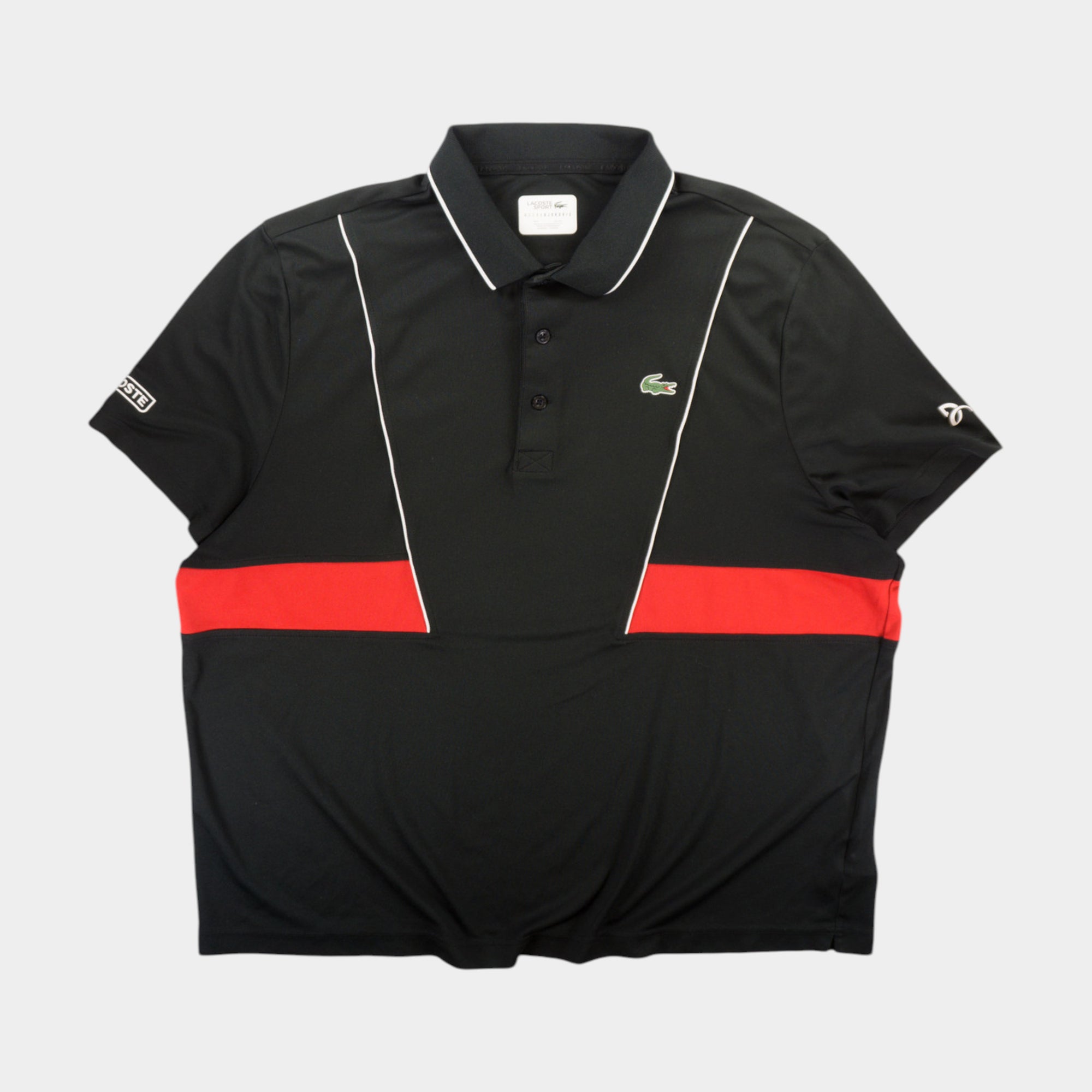 Lacoste Sport x Novak Djokovic Черна Тениска с Яка