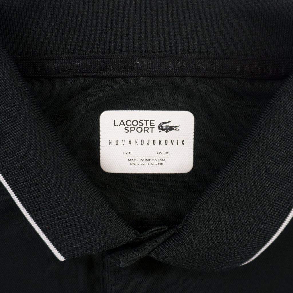 Lacoste Sport x Novak Djokovic Черна Тениска с Яка