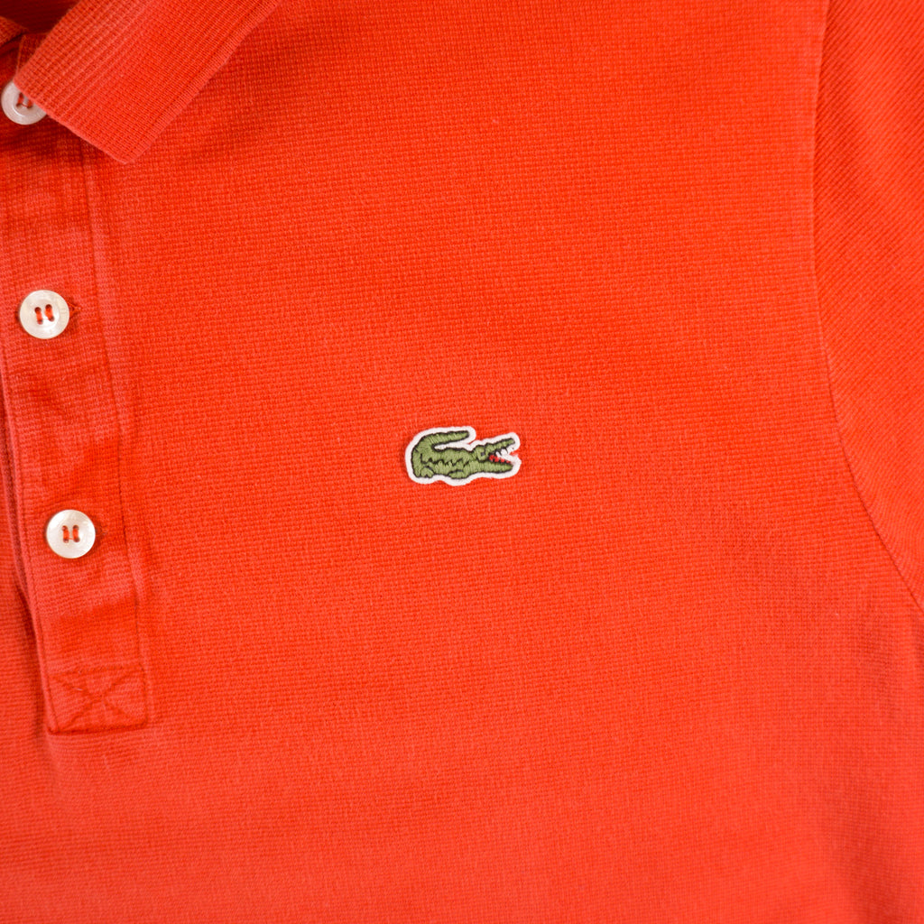 Lacoste Винтидж Червена Тениска с Яка