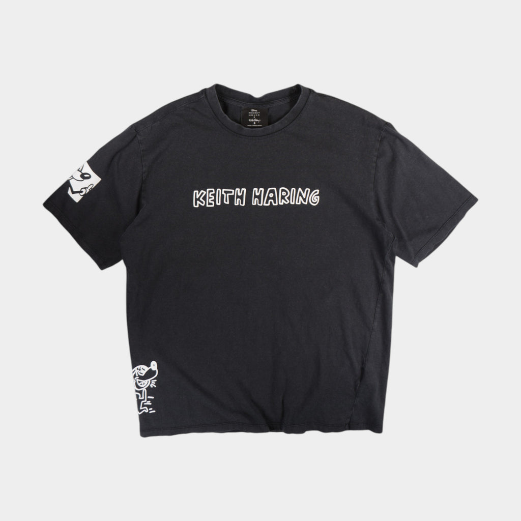 Disney Mickey Mouse X Keith Haring Черна Тениска с Графика