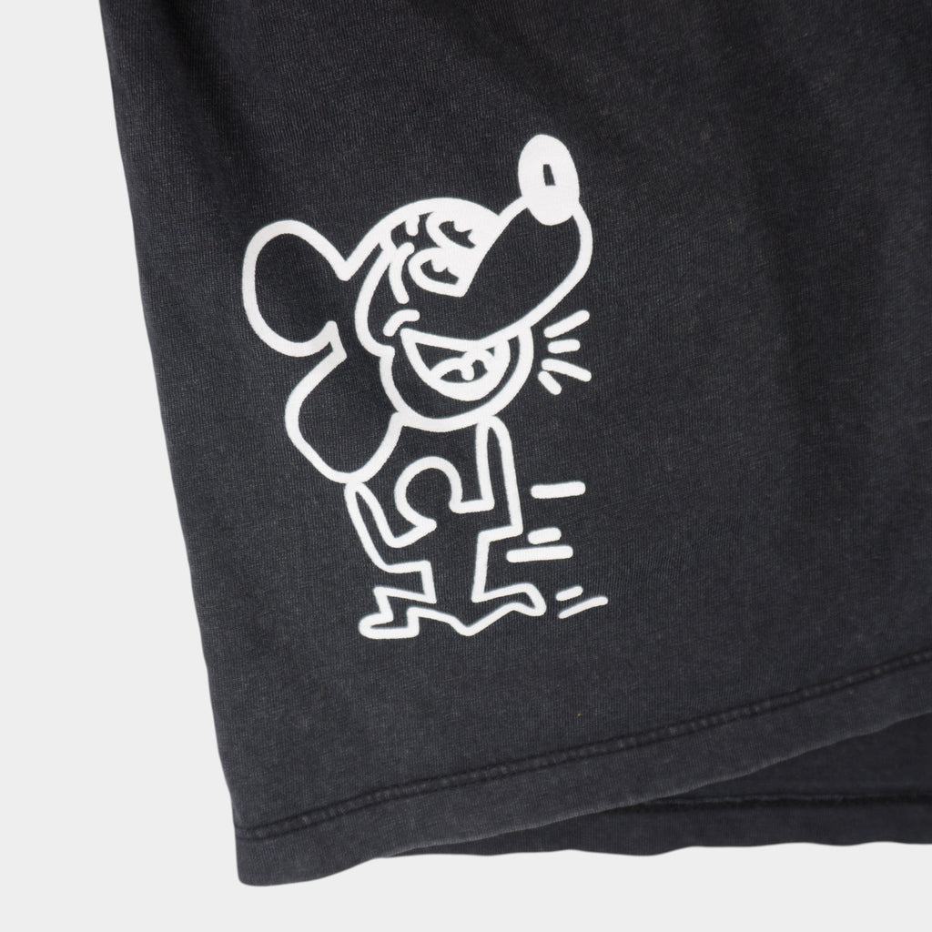 Disney Mickey Mouse X Keith Haring Черна Тениска с Графика