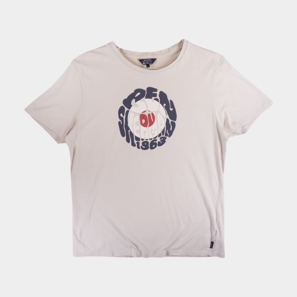 Ben Sherman Бяла Тениска с Графика