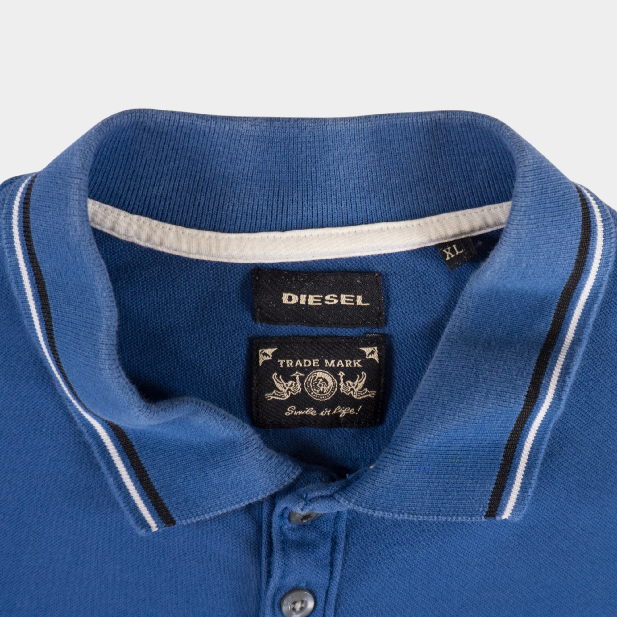 Diesel Винтидж 2000-те Синя Тениска с Яка