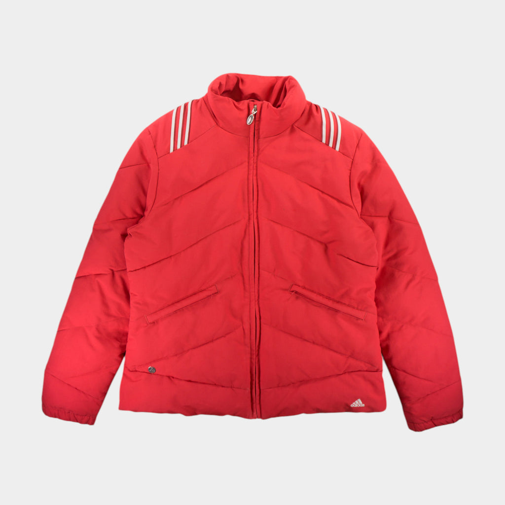 Adidas Винтидж Червено Подплатено Яке