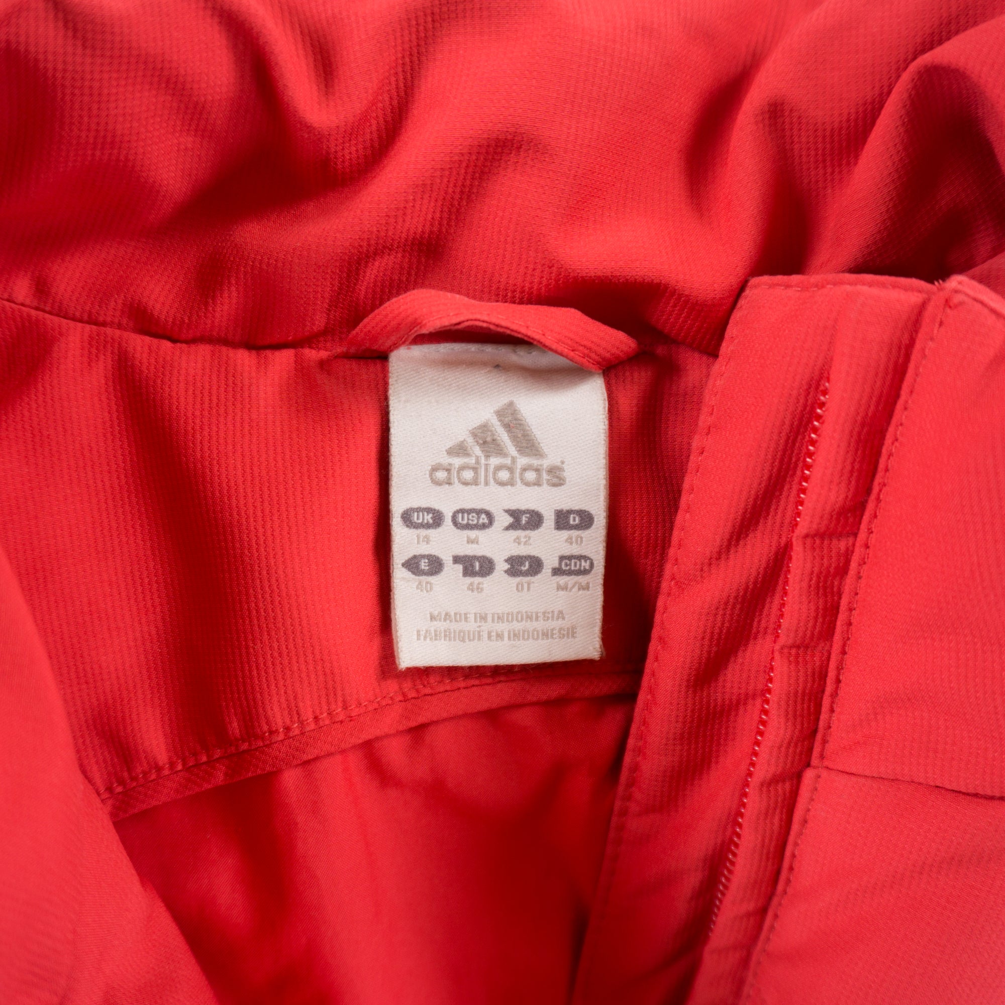Adidas Винтидж Червено Подплатено Яке