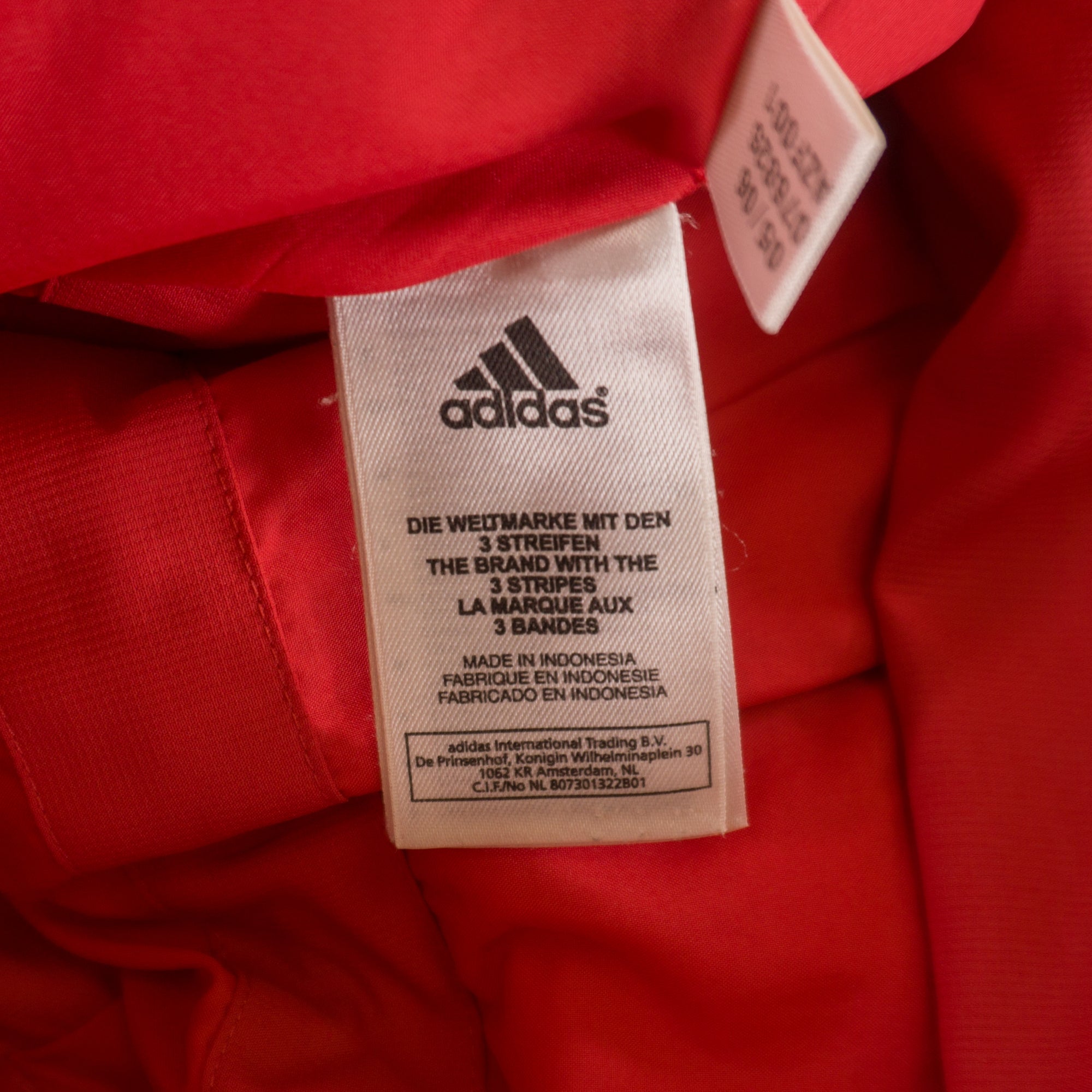 Adidas Винтидж Червено Подплатено Яке
