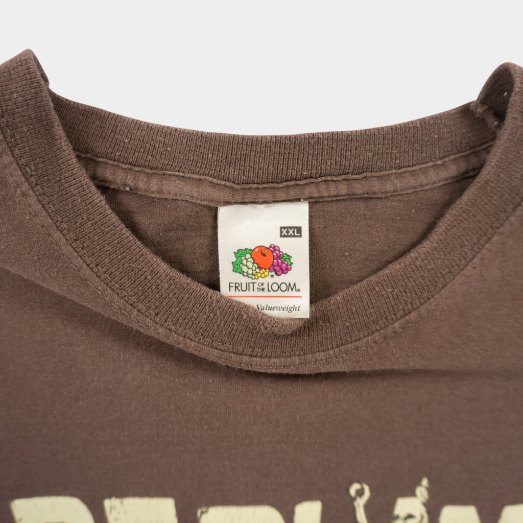 Fruit of the Loom BERLIN Винтидж Кафява Тениска с Графика