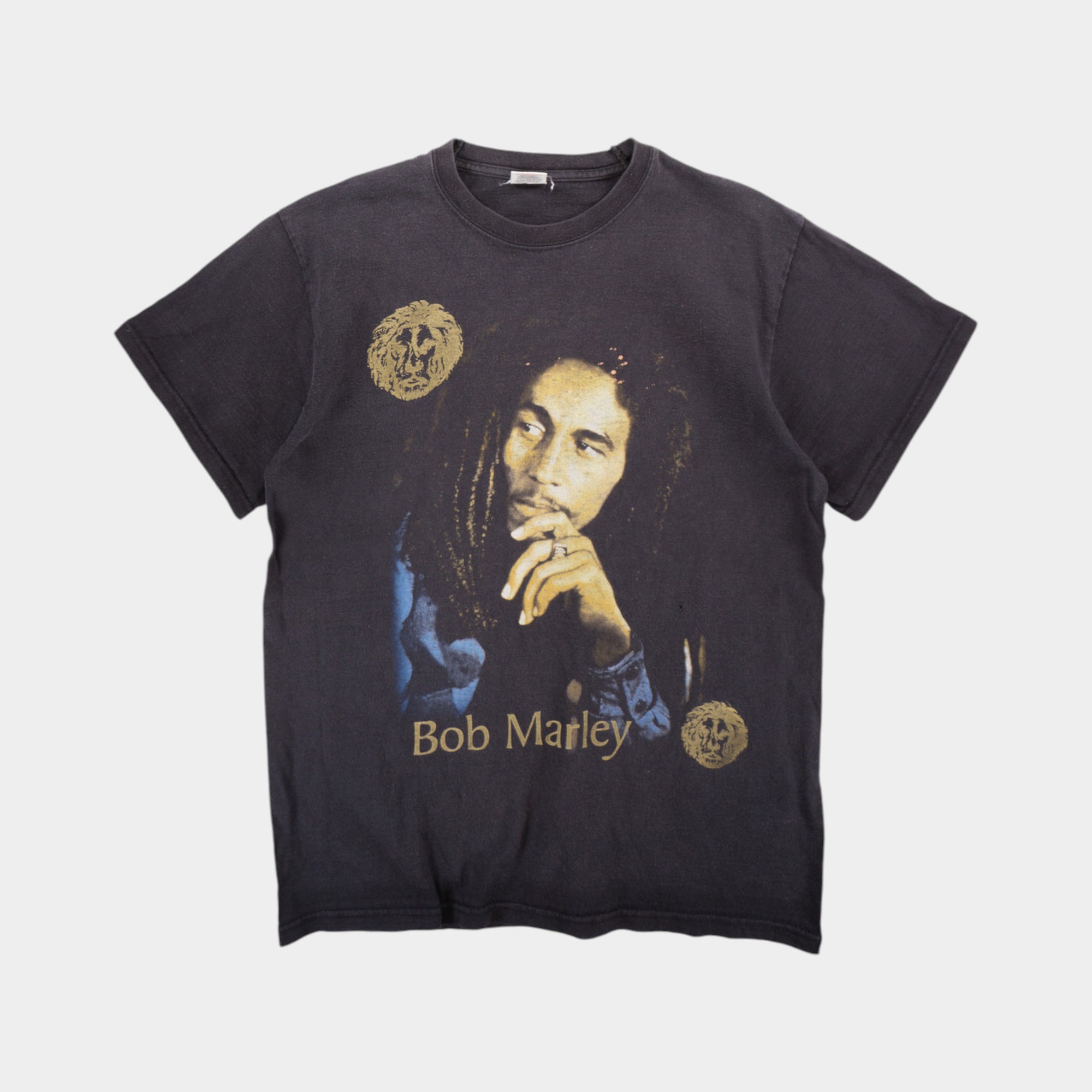 Fruit of the Loom x Bob Marley Винтидж Черна Тениска с Графика