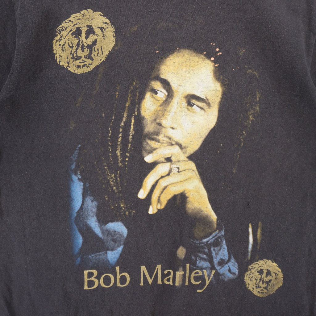 Fruit of the Loom x Bob Marley Винтидж Черна Тениска с Графика