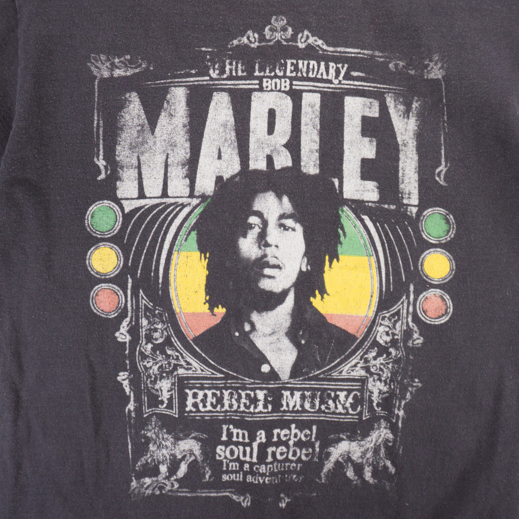 Fruit of the Loom x Bob Marley Винтидж Черна Тениска с Графика