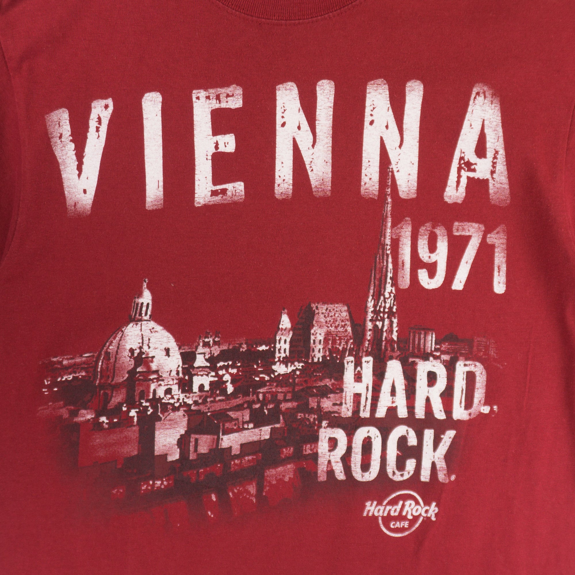 Hard Rock Cafe Червена Тениска с Графика