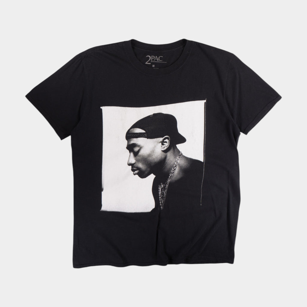 2Pac Черна Тениска с Графика