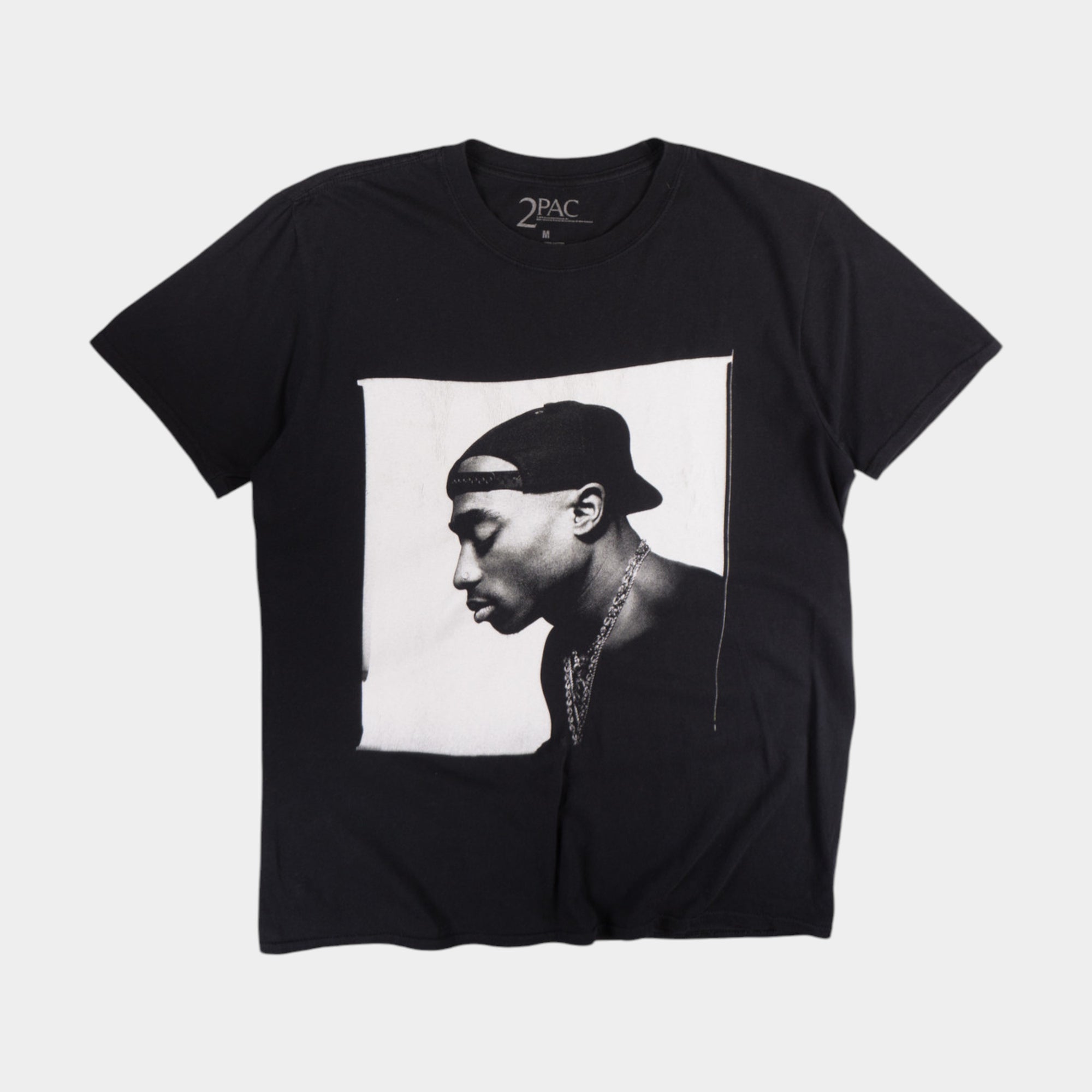 2Pac Черна Тениска с Графика